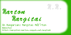 marton margitai business card